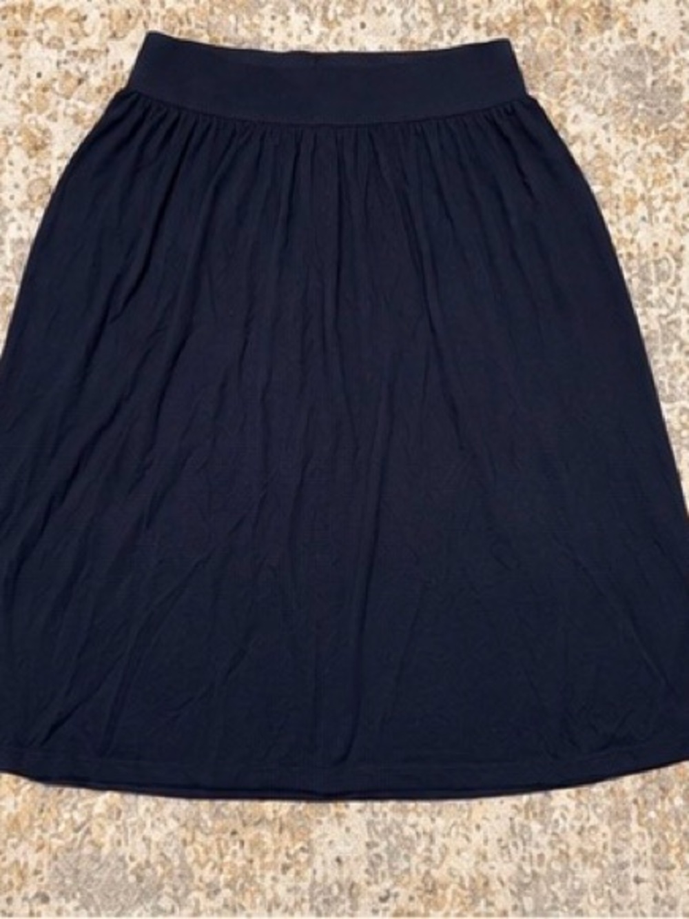 Boden Navy Blue Stretch Pull-On Skirt Size 10 Midi A-Line